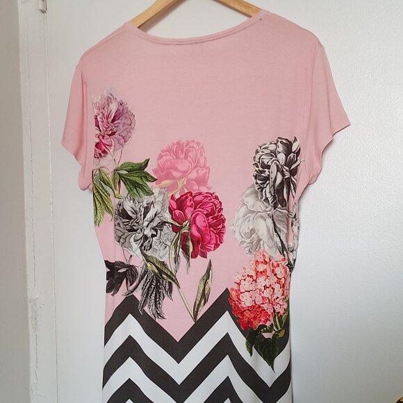 Ted Baker Short-sleeved Shirt, Eeidan Palace Gardens in Dusky Pink, Sz. 5 - Picture 6 of 9